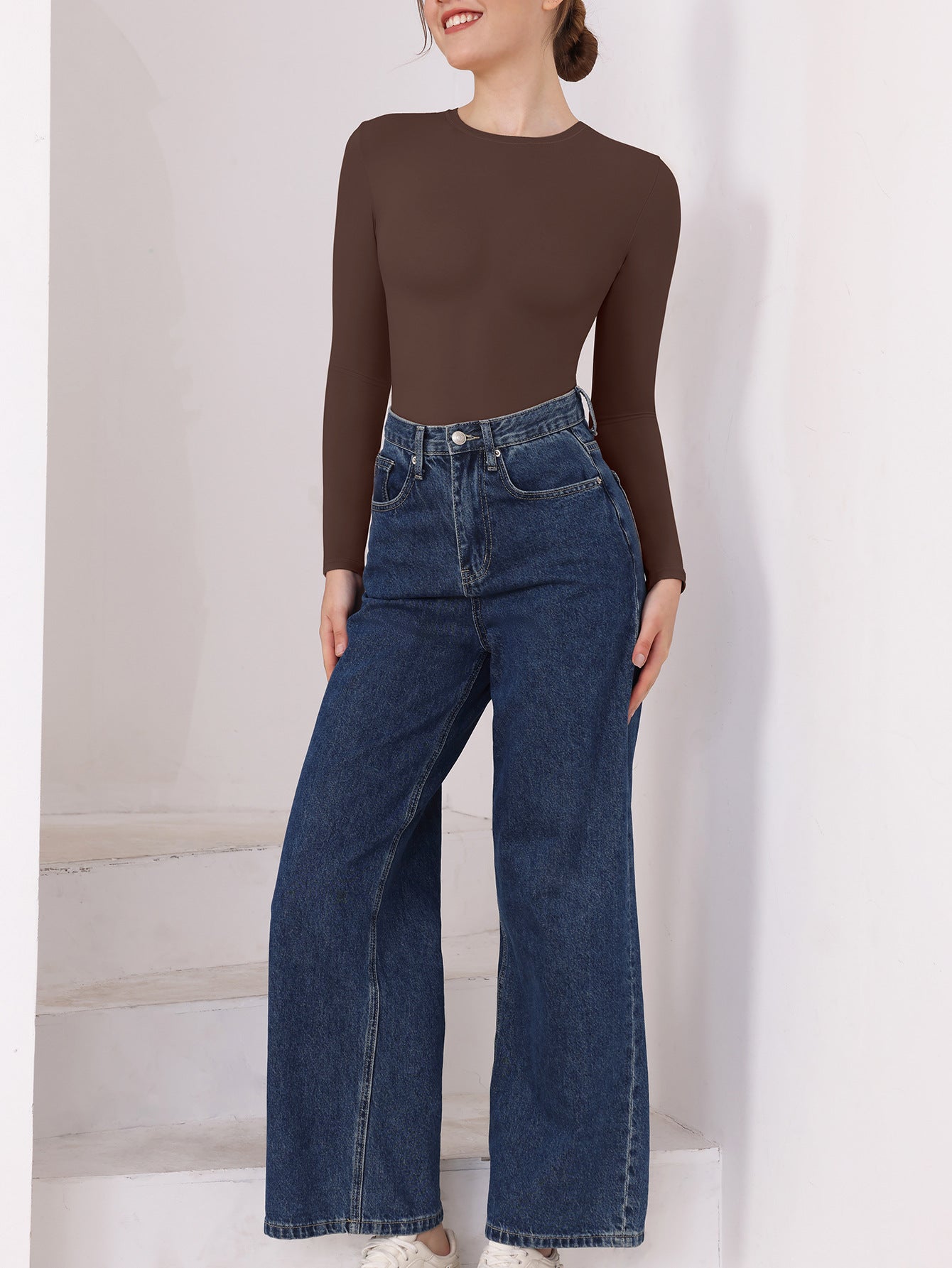 Slim Fit Long Sleeve Jumpsuit for Women, Double Layer High Elastic Body Shaper, Tight-Fitting One-Piece Pants