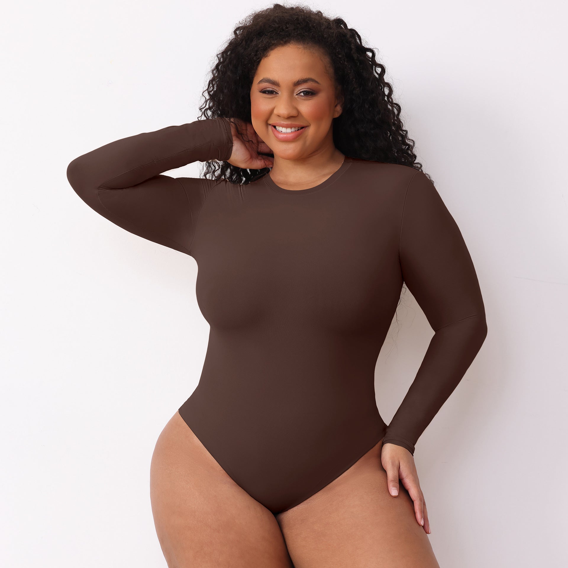 Slim Fit Long Sleeve Jumpsuit for Women, Double Layer High Elastic Body Shaper, Tight-Fitting One-Piece Pants