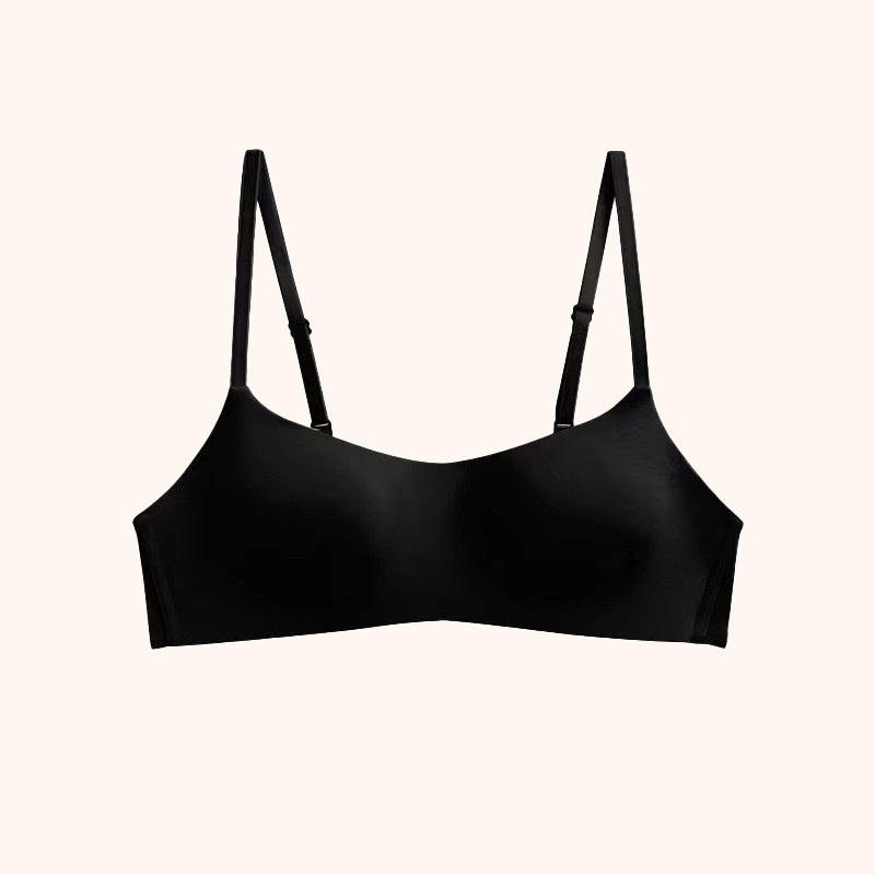 Seamless Women's Underwear One-Piece Half Cup for Small Busts, Push-Up, Thin, Comfortable, Side Breast Collection, Anti-Sagging