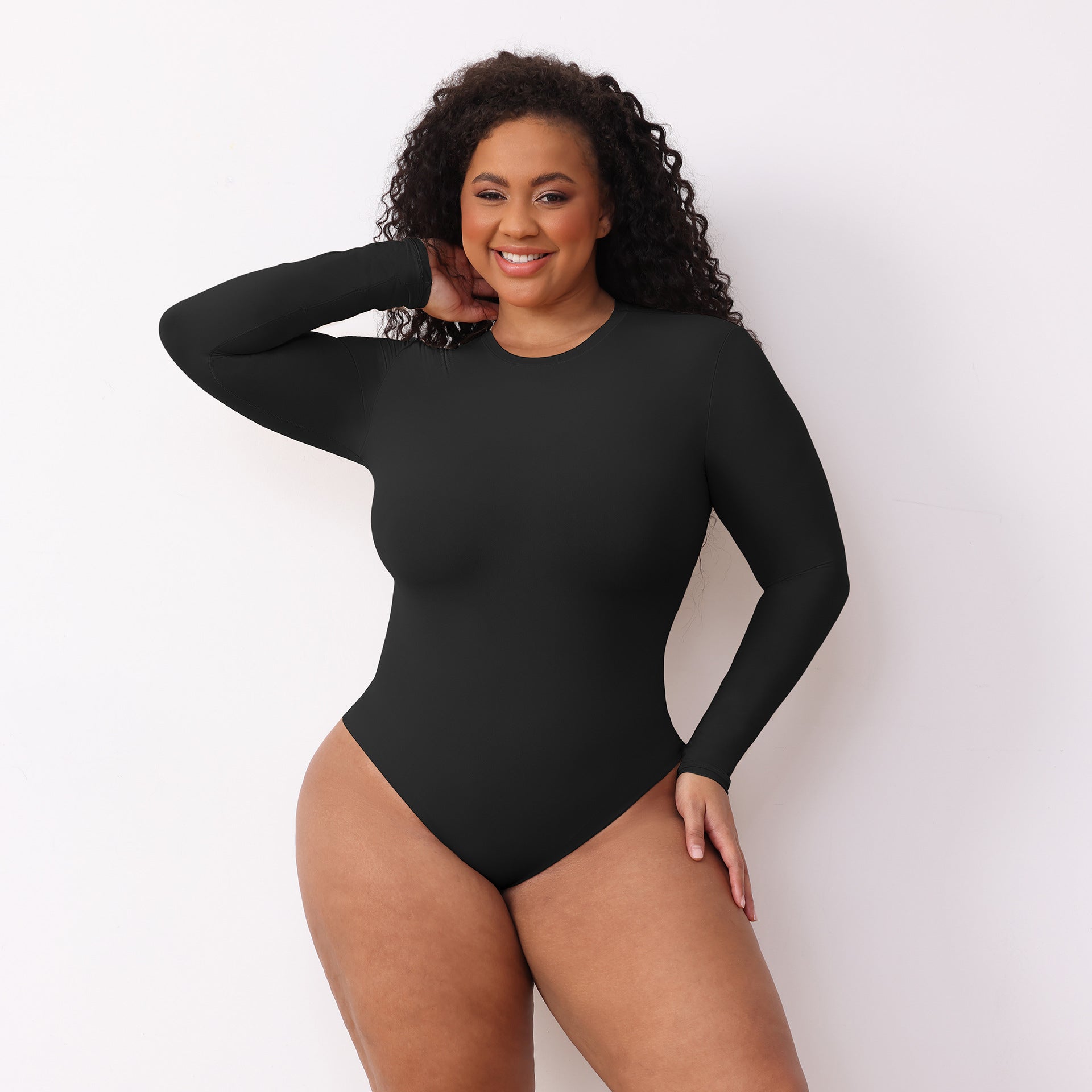 Slim Fit Long Sleeve Jumpsuit for Women, Double Layer High Elastic Body Shaper, Tight-Fitting One-Piece Pants